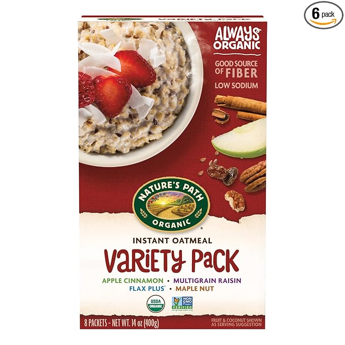 Nature's Path Organic Variety Pack Instant Oatmeal 14 oz (Pack of 6) Non-GMO