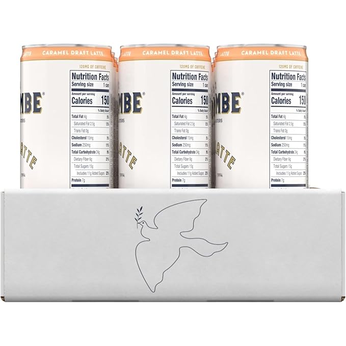 La Colombe Coffee Caramel Draft Latte 11 fl oz Cans (Pack of 12) Coffeehouse Quality Cold Brew Specialty Grade Coffee Beans Ready-to-Drink On-the-Go