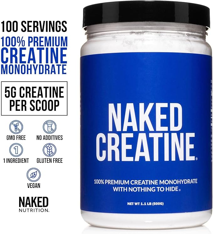 NAKED Whey Chocolate Peanut Butter Protein Powder (52 Servings) + Pure Micronized Creatine Monohydrate 500g (100 Servings) Bundle – Grass-Fed Non-GMO Gluten Free Soy Free