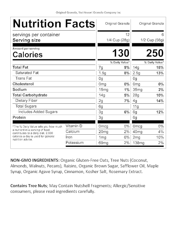 NutHouse! Granola Company - Premium Original Recipe Granola | Certified Gluten-Free Non-GMO Kosher | Vegan Soy-Free | 12 oz. Bag (3-Pack)