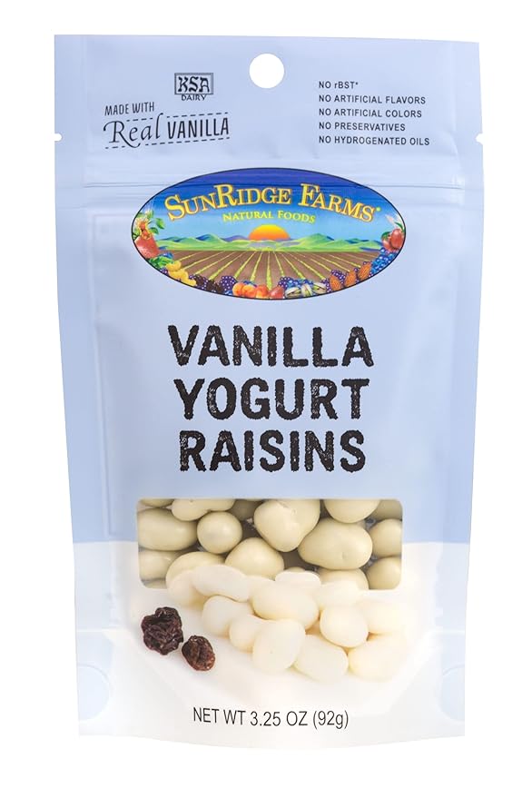 Sunridge Farms All Natural Yogurt Raisins Non-GMO 3.25 Ounce (Pack of 8)