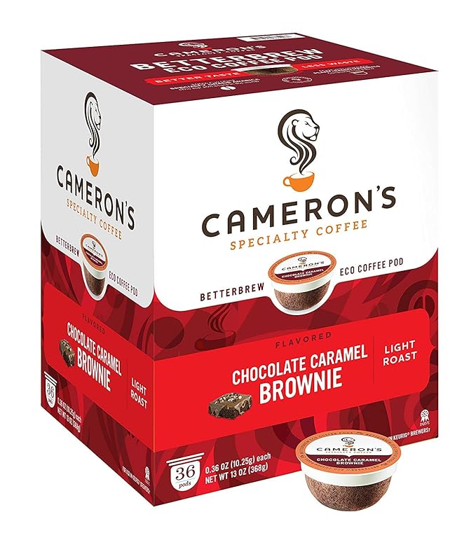 Cameron's Coffee Single Serve Pods Flavored Chocolate Caramel Brownie 36 Count (Pack of 1) (ASINPPOSPRME16712)