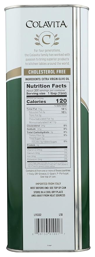 Colavita Extra Virgin Olive Oil in Tin 3L Tin