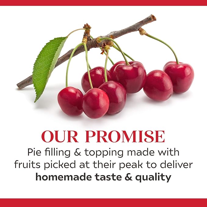 Duncan Hines Comstock No Sugar Added Pie Filling &amp Topping Cherry 20 Ounce (Pack of 12)