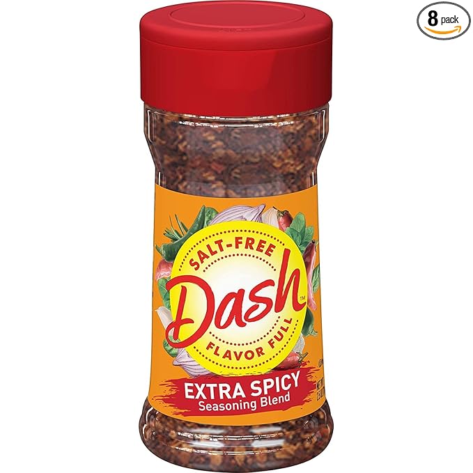 Dash Salt-Free Seasoning Blend Extra Spicy 2.5 Ounce (Pack of 8)