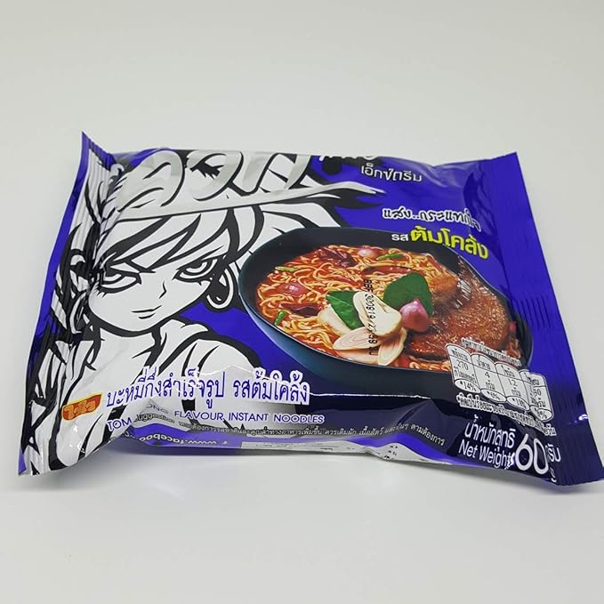 (60g. x 5 Packs) Tom Klong Flavour Quick Cooking Thai Instant Noodles Soup Fest Spicy Food