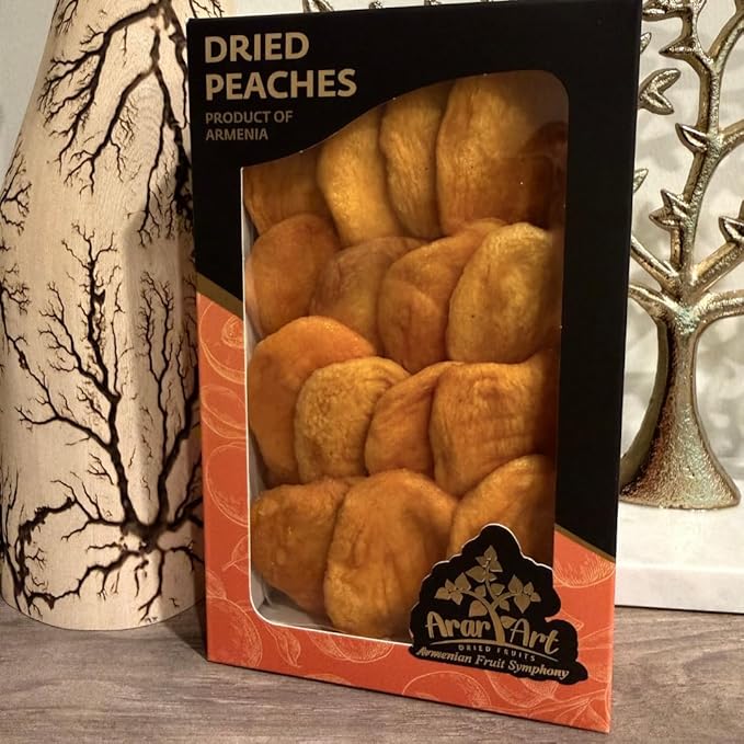 DRIED PEACHES (14.11oz) – Premium Sun-Dried Armenian Peaches | 100% Natural No Sugar Added | Healthy &amp Delicious Fruit Snack