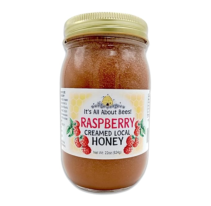 ITS ALL ABOUT BEES! Creamed Honey - Raspberry (22 Oz.)