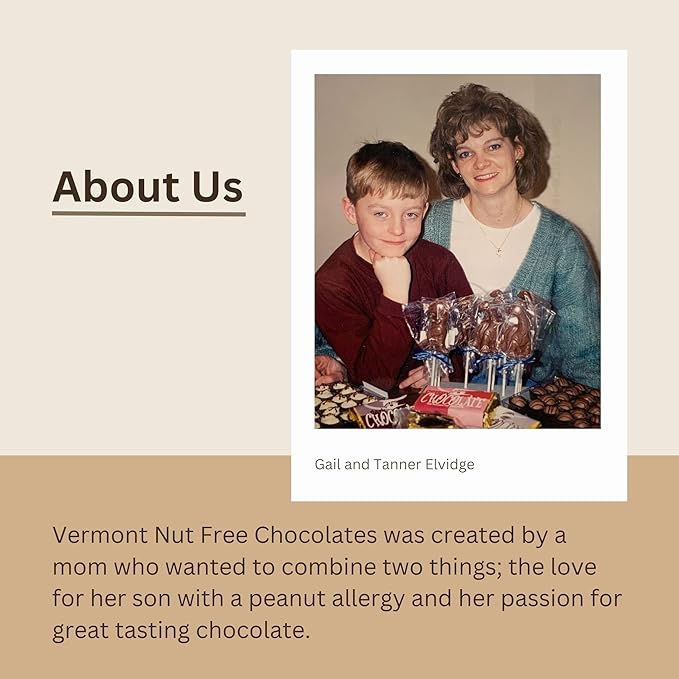 Vermont Nut Free Chocolates Easter Dark Chocolate Sea Salt Caramels (9-Pieces) Kosher Nut-Free Egg-Free