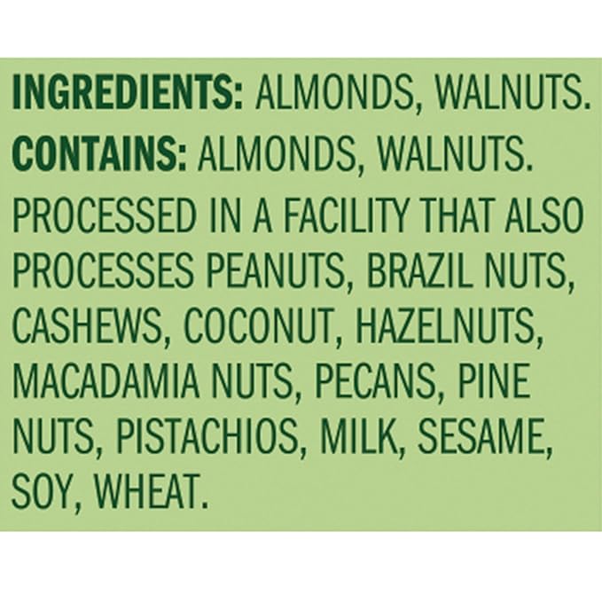 Emerald Nuts Almonds &amp Walnuts Natural 5 Oz (Pack of 4)