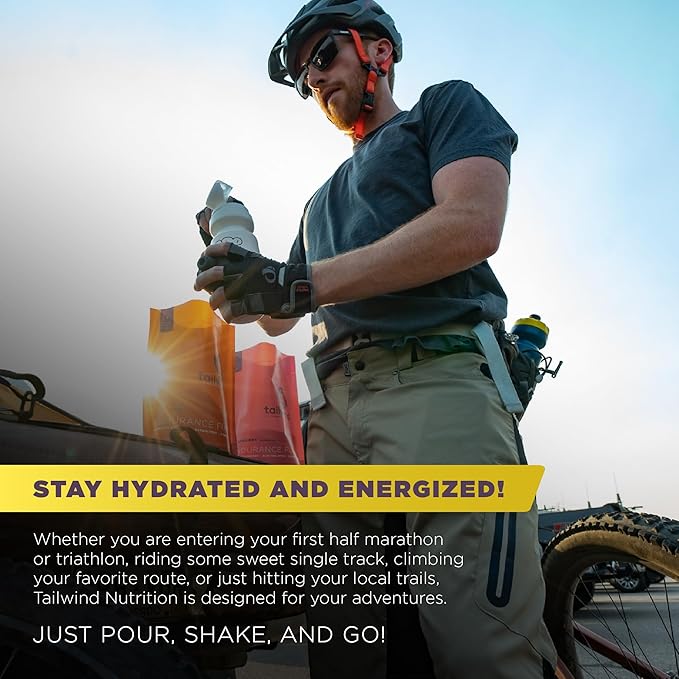 Tailwind Nutrition Endurance Fuel Carbohydrate &amp Electrolyte Sports Drink Mix Powder Gluten-Free Vegan Lemon 30 Servings