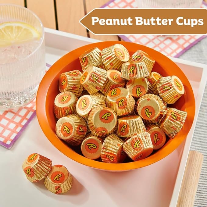 CandyKrave Reses Miniatures Peanut Butter Pie Flavored Peanut Butter Cups Candy - (2LB 90 pieces) Bulk Reesees Cups candies - Bulk chocolate candies for Kids Birthday Parties &amp Easter Parties