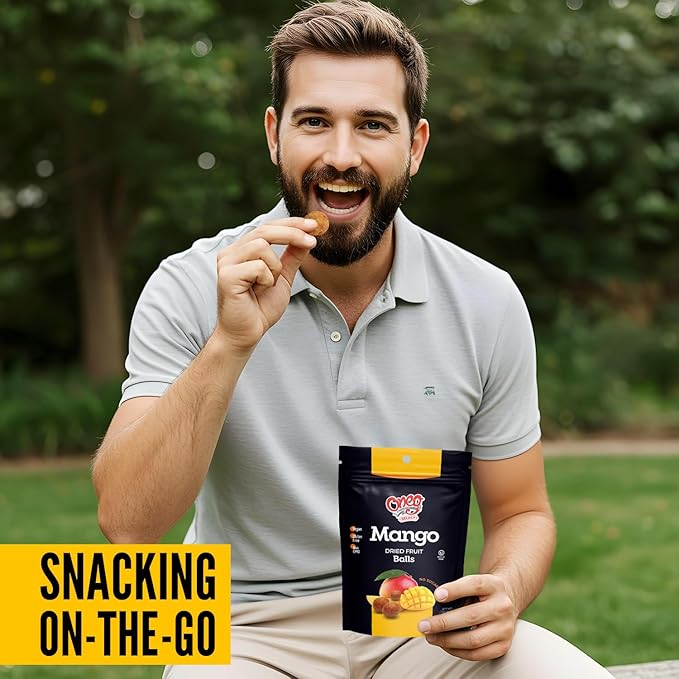Oneg Dried Mango Balls 1.76oz Bag 12 Pack of Healthy Snacks Bulk Perfect Healthy Chips for Parties or Travel Ideal Kids Healthy Snacks for School Lunches After Playtime or Any Special Occasion