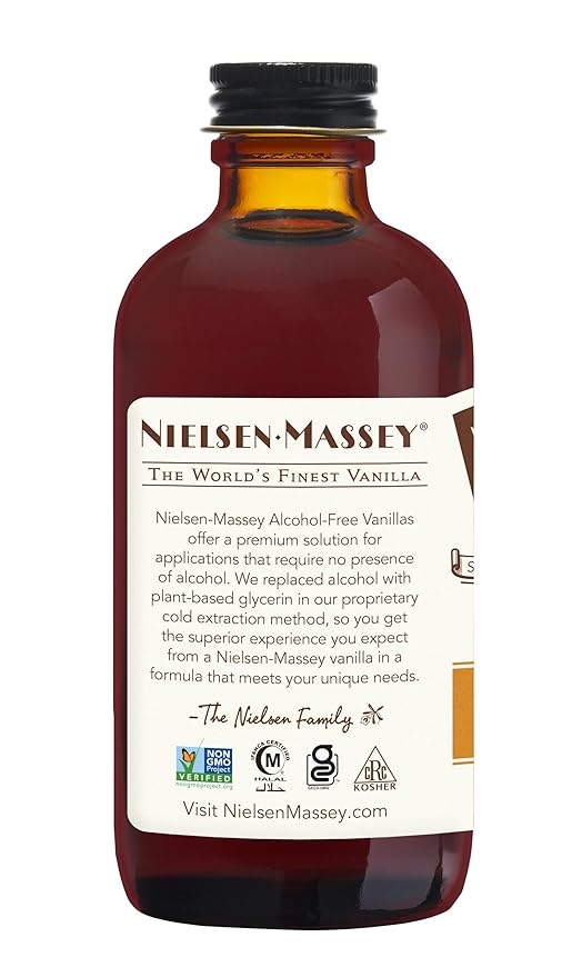 Nielsen-Massey Alcohol-Free Madagascar Vanilla for Baking and Cooking 4 FL OZ