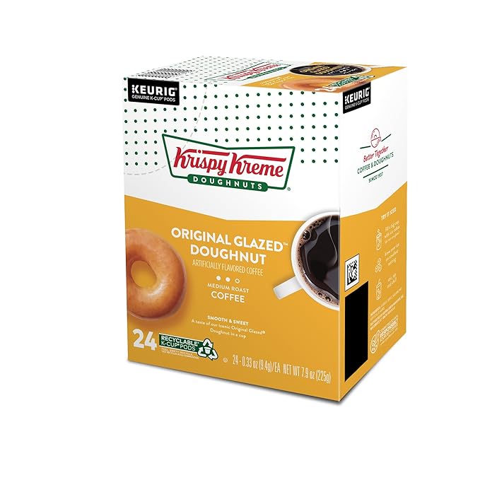 Krispy Kreme Original Glazed Doughnut Single-Serve Keurig K-Cup Pods Flavored Medium Roast Coffee 96 Count