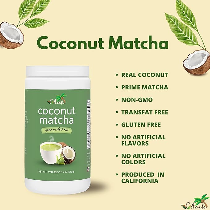 CAcafe Coconut Matcha and Collagen Coffee Variety (2-Pack)