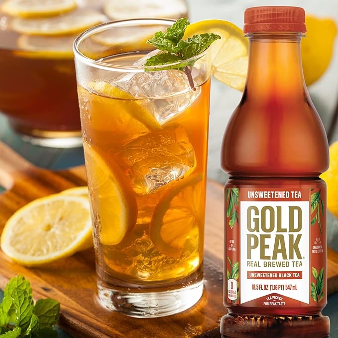 Generic B4Y Unsweet Black Iced Tea Bottle - Gold_Peak (12 18.5 Fl Oz)