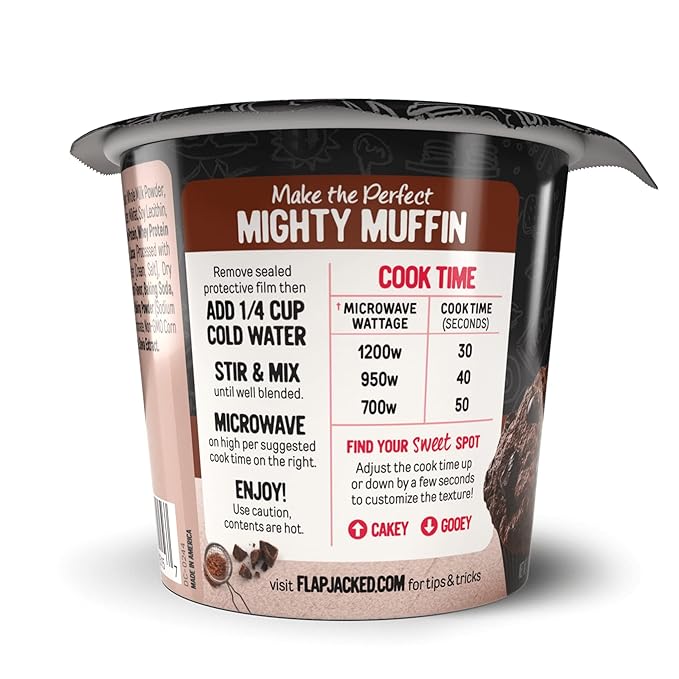 FlapJacked Mighty Muffins Gluten-Free Double Chocolate 1.94 Ounce (Pack of 12)