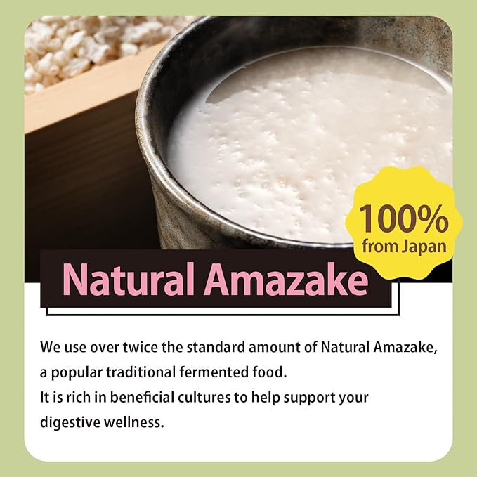 ［AMAGURA］Japanese Amazake Oatmeal 9.9 Oz | Japanese superfood Healthy Oatmeal Supports Gut Health Fermented Superfood Gluten Free No Sugar Added Non-Additive vegan natural plant basedRich N