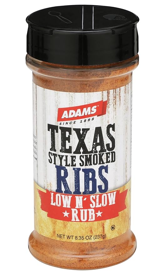 Adams Texas Style Smoked Ribs Low N’ Slow Rub 8.35 oz (Pack of 1)