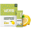 Verb Caffeinated Energy Bars Lemon (26g Pack of 16) 110-Calorie Delicious Low Sugar Energy Bar - Vegan Gluten Free On-the Go Snack with 80mg Green Tea Caffeine Only Real-Food Ingredients
