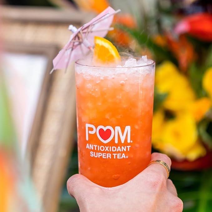 POM Wonderful Antioxidant Super Tea Pomegranate Peach Passion White Tea 12 fl oz (Pack of 6)