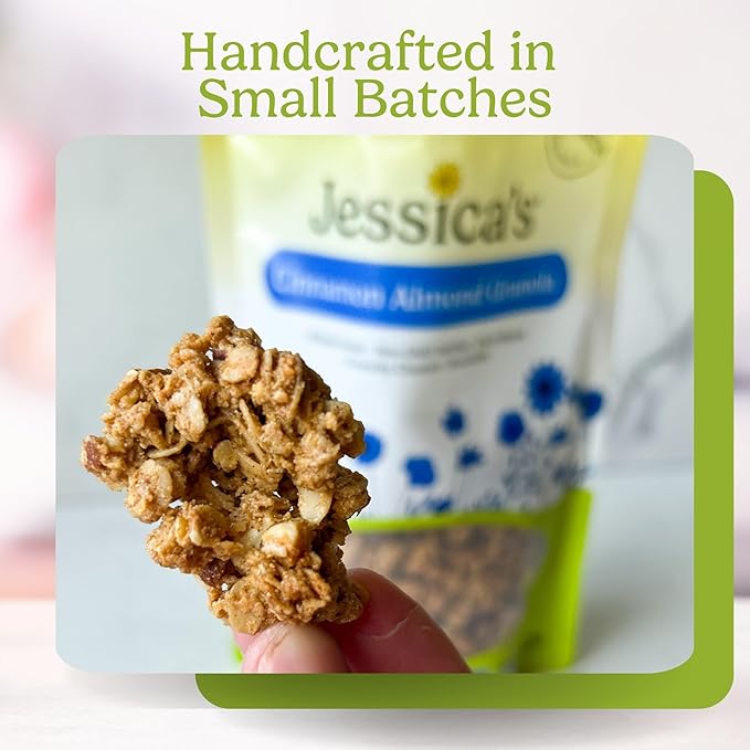 Jessica’s Cinnamon Almond Granola - Handmade Non-GMO Gluten-Free Whole Grain 11oz (3 Pack)