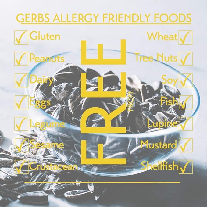 Unsalted Sunflower Seeds in Shell by Gerbs – 4 LBS - Top 11 Food Allergen Free &amp Non GMO - Premium Dry Roasted Whole Sunflower Seed – COG USA