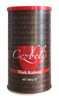 Cezbeli Fine Ground Turkish Coffee 17.6 oz Can - Imported from Turkey Authentic Traditional Turkish Kahve Perfect for Cezve Pot