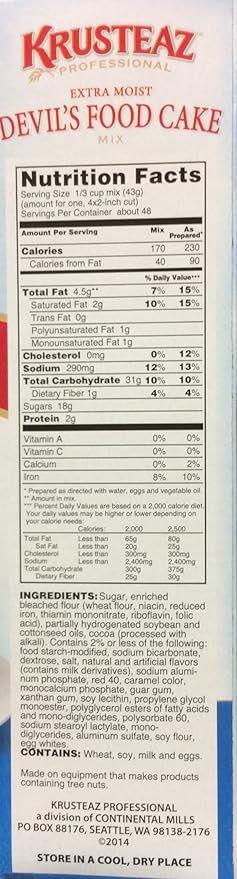 Krusteaz Cake Mix - Devil's Food 72-Ounce