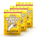 Island Citrus Wahoo Ono Fish Jerky - Zesty Umami Flavor - Artisan Crafted - Gourmet Dried Fish Strips Rich in Omega-3 &amp Protein - Low-Calorie Seafood Snack with Low Sodium &amp Sugar - 2 Ounce (3