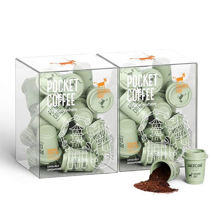 CheerfulGoat Instant Cold Brew Coffee – Speciality Javy Coffee Extract 100% Arabica Freeze-Dried No Sugar No Additives Low Acid Healthy for Iced &amp Hot Coffee Singapore Coffee 30 Servings