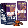 Krack’d Snacks Keto Milk Chocolate Snack Bars - On-the-Go Low Carb Dairy Free Chocolate with Almonds and Coconut Caramel - Gluten Free Sugar Free Candy - (Milk Chocolate Aloha Caramel 10 Pk)