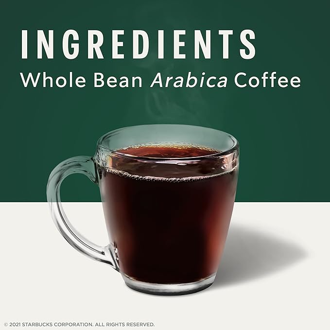 Starbucks Whole Coffee Beans Dark Roast Hot or Iced Coffee Espresso Roast Six 18 oz Bags