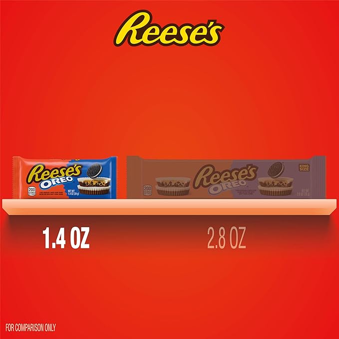 REESE'S OREO Milk Chocolate and White Creme Peanut Butter Cups Candy Packs 1.4 oz (24 Count)