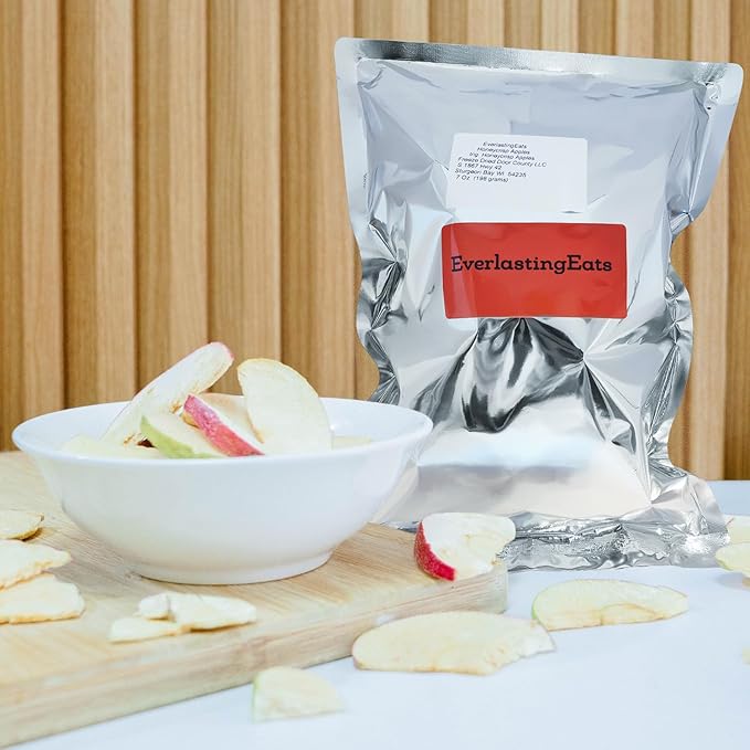 Freeze-Dried Honeycrisp Apple Chips (Apple Crisps) No Added Sugar Gluten-Free 7 oz Bulk Pack | EverlastingEats