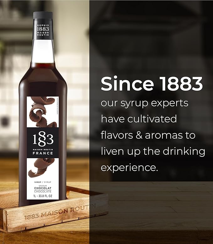 1883 Chocolate Syrup for Drinks Made in France 1 Liter Glass Bottle