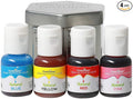 Chefmaster - Natural Liqua-Gel Food Coloring Kit - Natural Gel Food Coloring - 4 Count Pack - Plant-Based Ingredients Naturally Vibrant Colors Blends Easily - Made in the USA