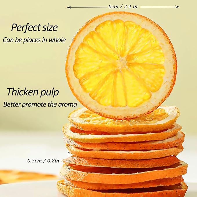 Dried Dehydrated Orange Slices Dried Oranges for Cocktails Decoration Christmas Tree Crafts Sugar Free Fruit Slices Fruit Tea 350g