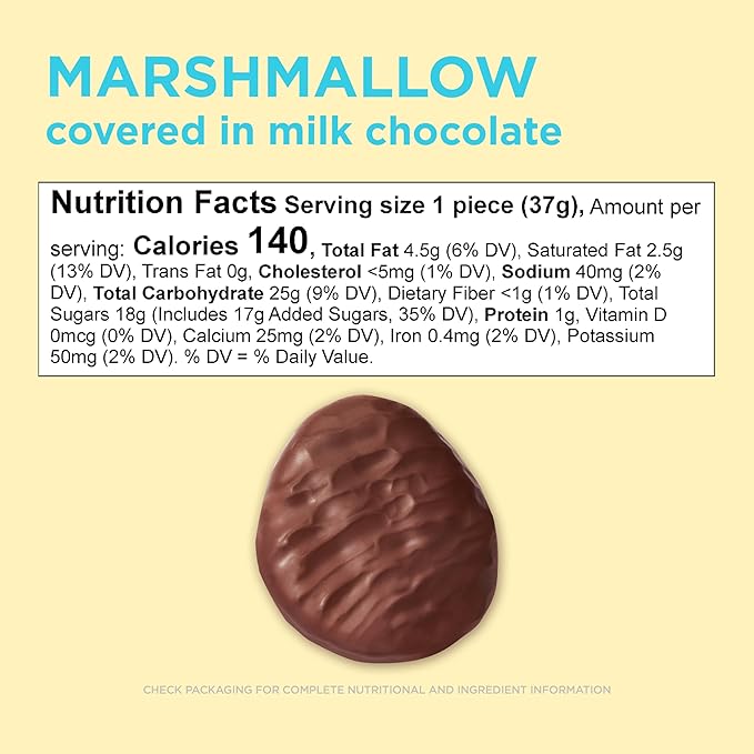RUSSELL STOVER Easter Marshmallow Milk Chocolate Easter Egg 1.3 oz. (Pack of 18)