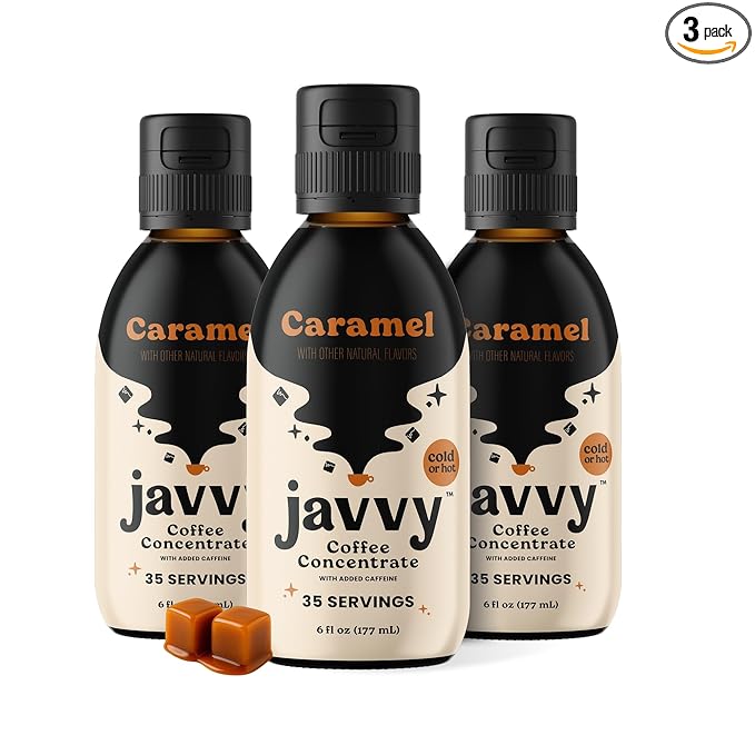 Coffee Concentrate - Cold Brew Coffee Perfect for Hot or Iced Instant Coffees Hot Drinks Cold Brew Concentrate 3 Pack - Caramel