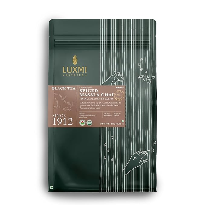 Luxmi Spiced Assam CTC Tea Masala Chai Blend from India TASTING NOTES: Aromatic bright robust spicy &amp zesty 250 Grams