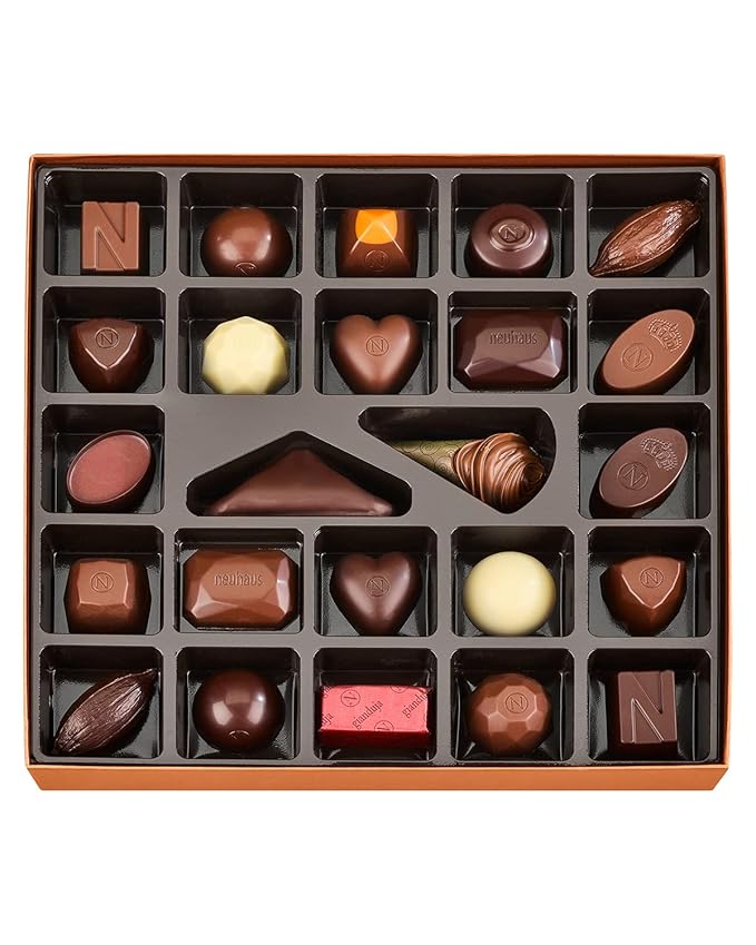 Neuhaus Belgian Chocolate Classic Discovery Collection – 24 Timeless Neuhaus Pieces Assorted Milk White &amp Dark Chocolate Pralines – Gourmet Chocolate Gift