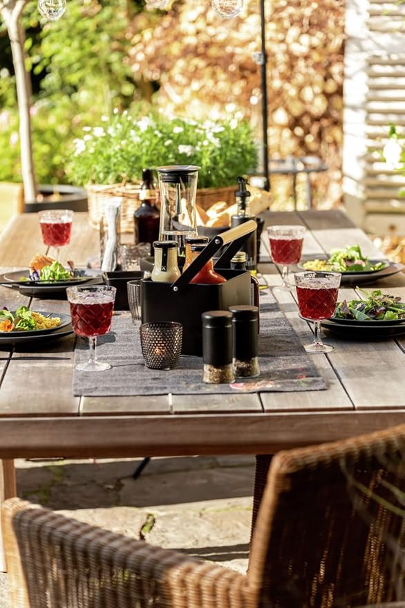 WENKO Boga glass spices set barbecue accessory with 0.14 L black outdoor kitchen spice gift set bottle made of transparent glass with lid made of black plastic Ø 5 x 11.5 cm
