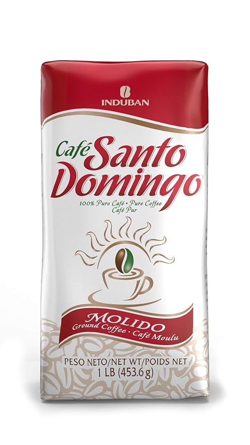 Café Santo Domingo 16 oz Bag Ground Coffee Medium Roast + Café Santo Domingo Coffee Mug 11 oz