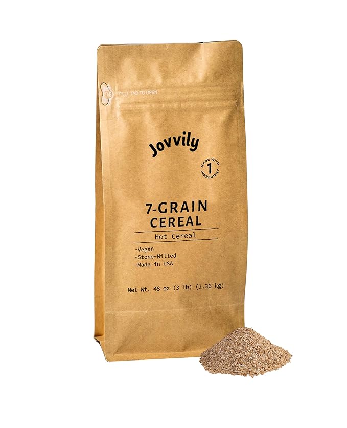Jovvily 7 Grain Cereal - 3 lb - Hot Cereal - Assorted Grains - Stone Milled