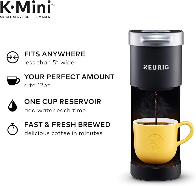 Keurig K-Mini Single Serve Coffee Maker with Maxwell House Original Medium Roast Coffee Pods 32 K-Cup Pods