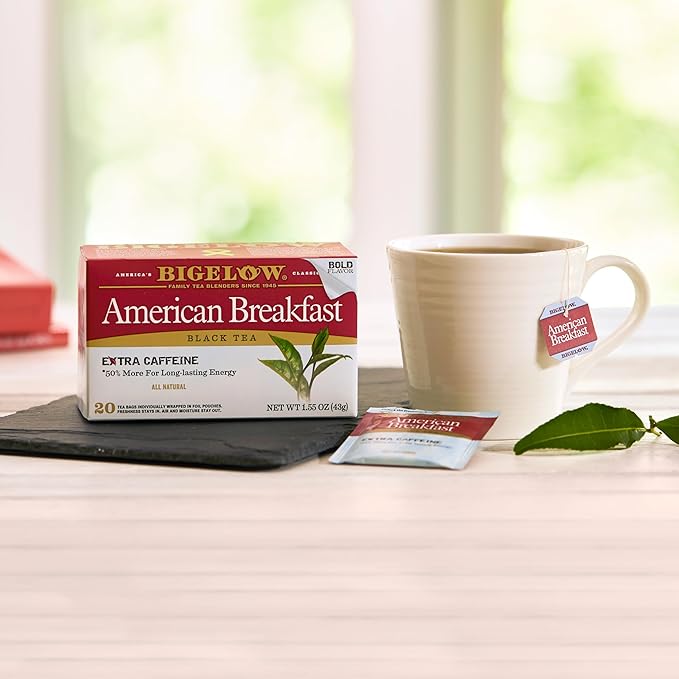 Bigelow Tea American Breakfast Black Tea Bags Caffeinated Tea 20 Count Box (Pack of 6) 120 Total Tea Bags Total