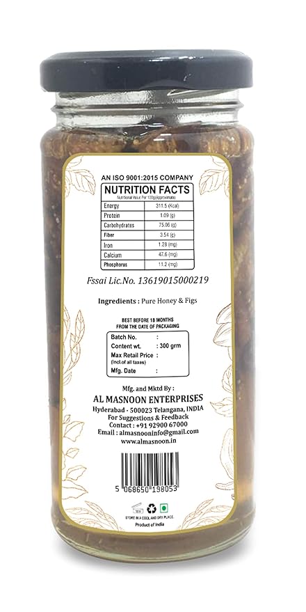 AL MASNOON Honey With Figs (300 Gms)