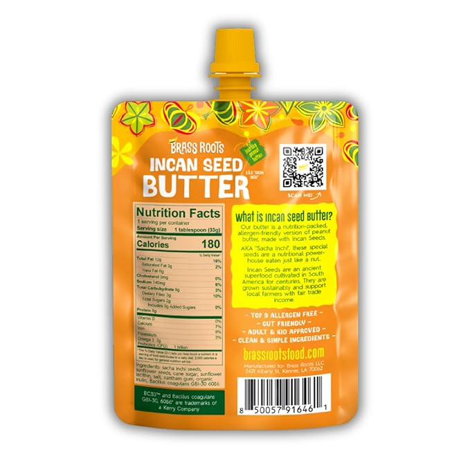 Brass Roots - Seed Butter - Multi Serving Grab n Go (10 oz) - Peanut Butter Alternative - School Safe - Top 9 Allergy Free - Supports Gut Health